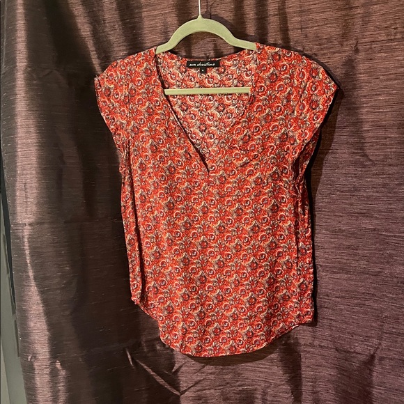 Red Patterned Blouse - Picture 2 of 3